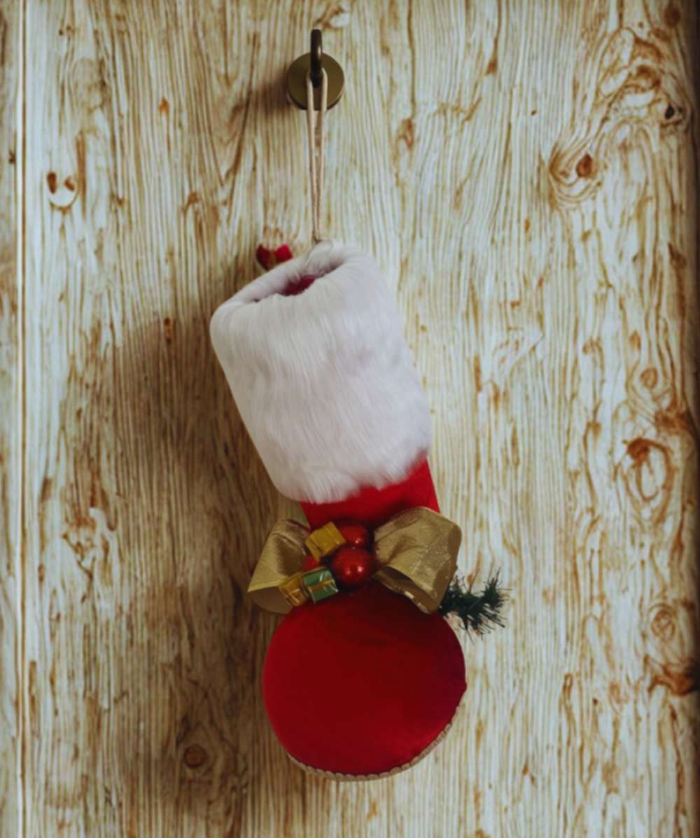 Yılbaşı Ağaç Süsü Büyük Boy Bot - Yılbaşı Noel Dekorasyon 27-25 Cm
