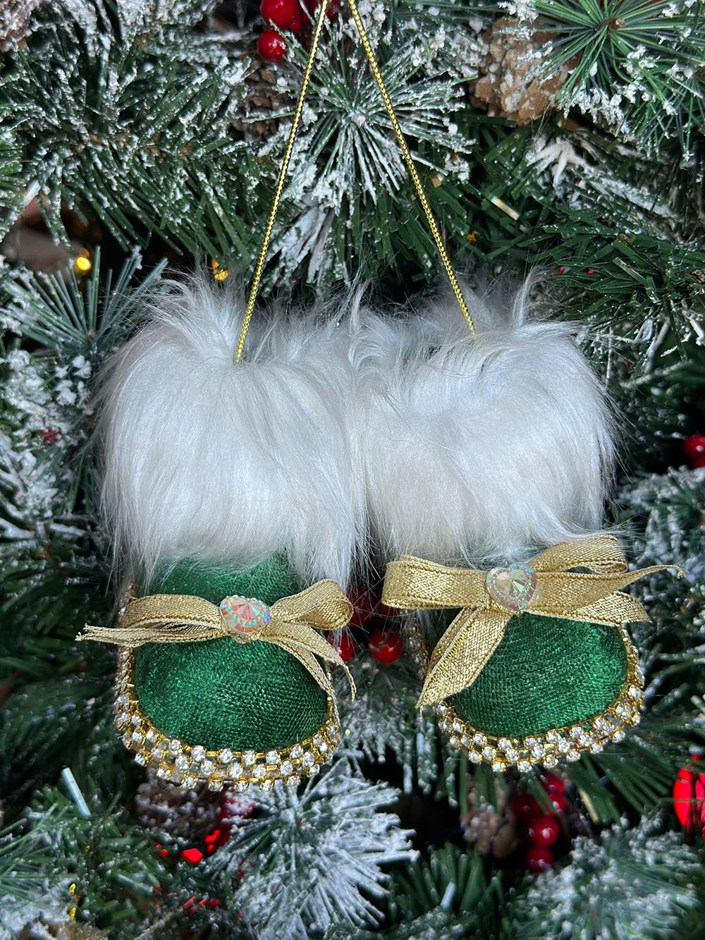 Yılbaşı Çam Ağacı Süsü Yeşil Patik