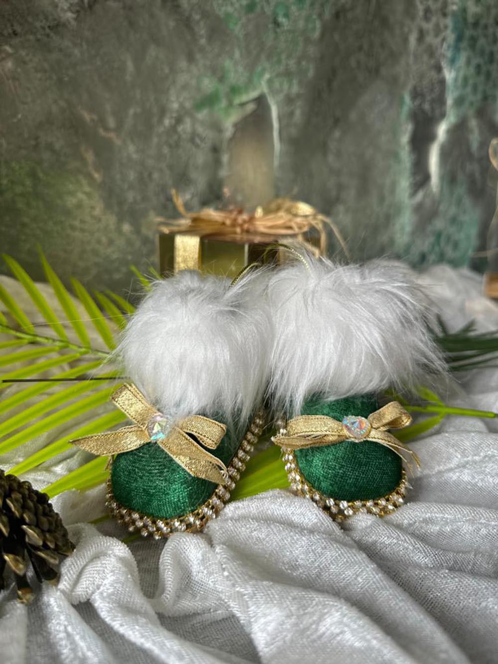 Yılbaşı Çam Ağacı Süsü Yeşil Patik