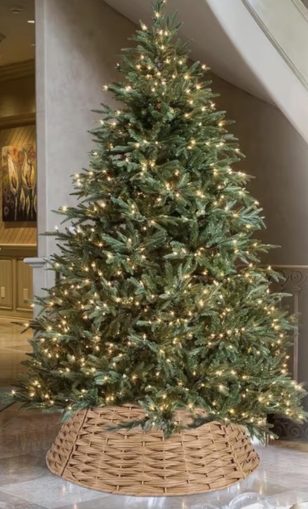 Yılbaşı Ağacı Altı Hasır Sepet , Yılbaşı Dekor