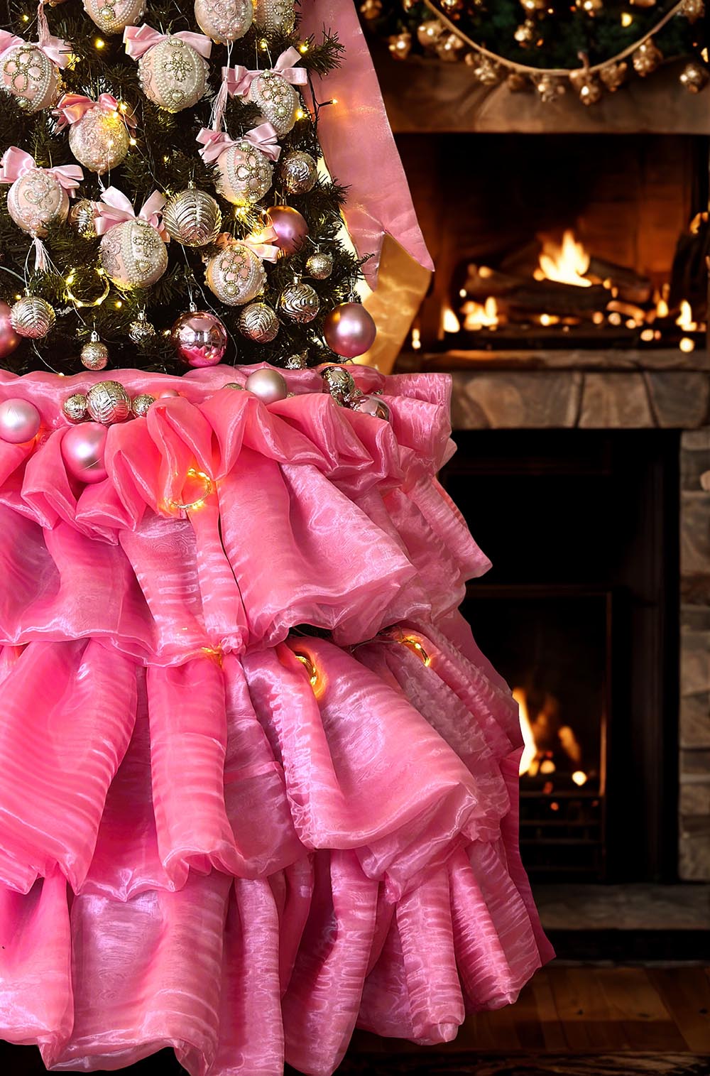 PINK TREE WITH SKIRT - KİRALIK YILBAŞI ÇAM AĞACI